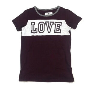WS153 LOVE Spell out Reflex Ringer Shirt S